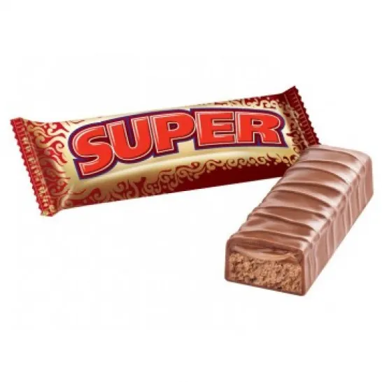 Батончик SUPER с нугой и мягкой карамелью 40 гр.