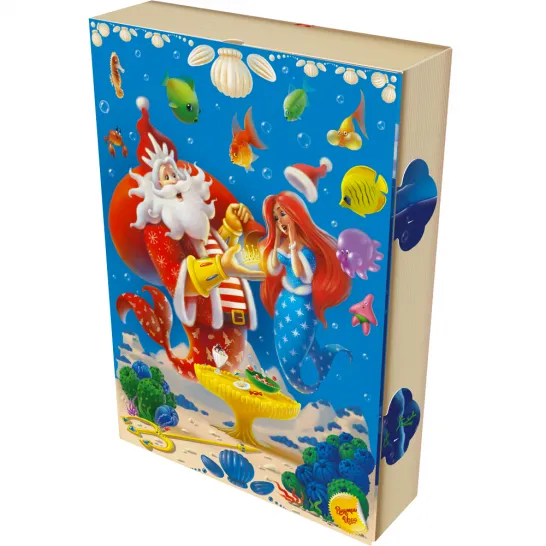 Сладкий новогодний подарок Книга с игрой Царство Нептуна 800 грамм элит