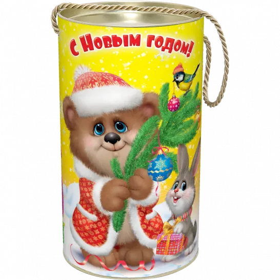 Сладкий новогодний подарок Туба Праздник в лесу 800 грамм элит
